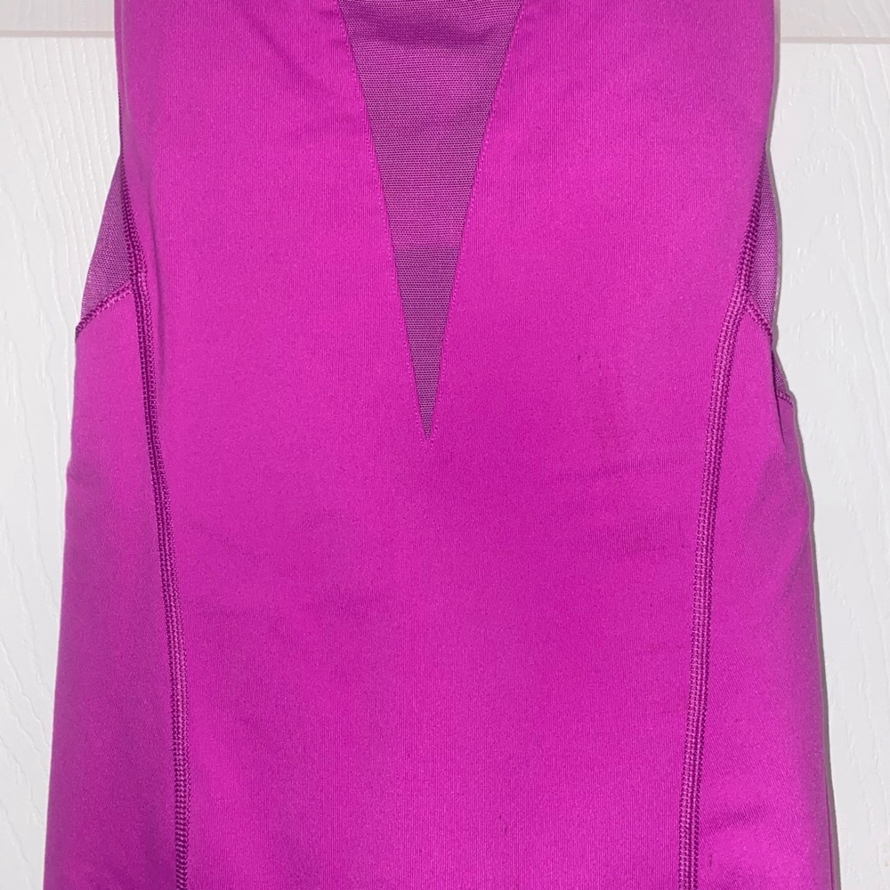 Women's Lululemon Criss Cross Athletic Tank Top built in bra Small Pink Purple - Picture 5 of 5